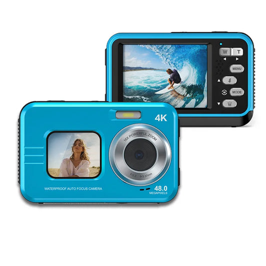 Waterproof High-Definition Camera 48 MP 2.7 Inch Video Camera Dual Screen 16X Zoom For Outdoor Sports Digital Camera