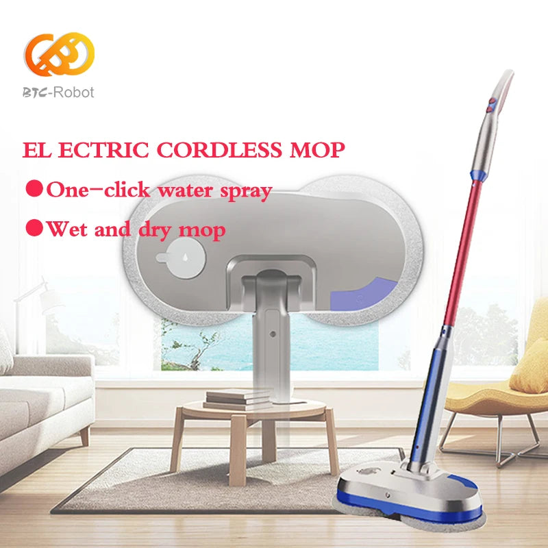 BTCBOT Electric Mop Handheld Wireless Floor Washing And Dry For Wash Portable Water Smart Cleaner Home