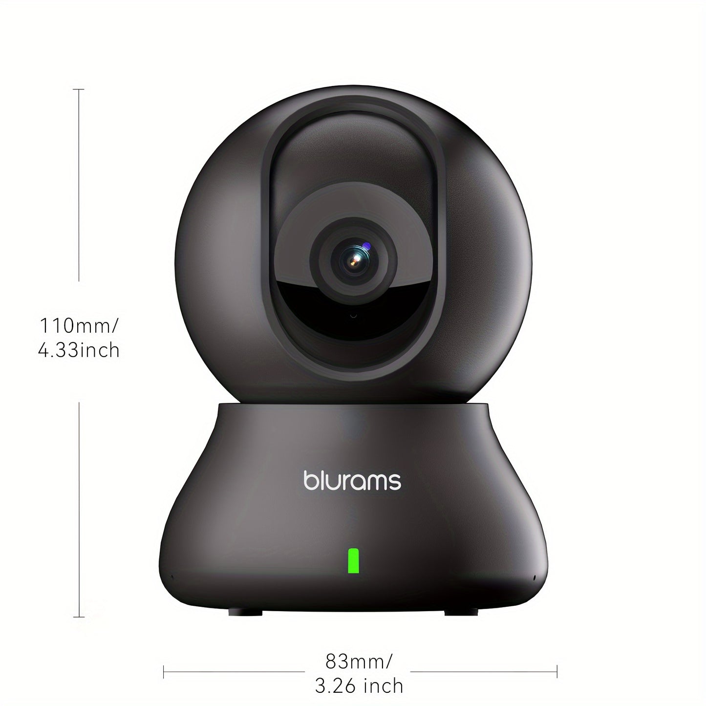 Blurams Indoor Security Camera 2K, 2.4GHz Only Pet Cameras House Security, 360° WiFi Baby Monitor, Motion Tracking & Detection, IR Night Vision, 2-Way Talk, SD&Cloud, Works with Alexa & Google Assistant