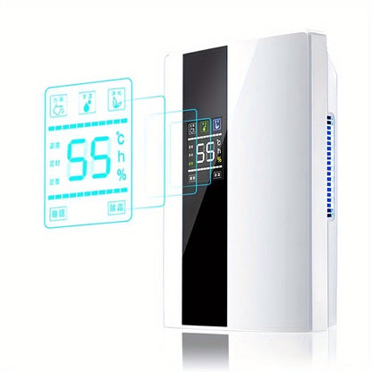 2.2L Large Dehumidifier Portable Quiet Home Air Dryer For Damp, Mould, And Moisture, Multifunctional Dehumidifier With Intelligent Humidity Control, Remote Controller And Large Water Tank For Wardrobe & Closet