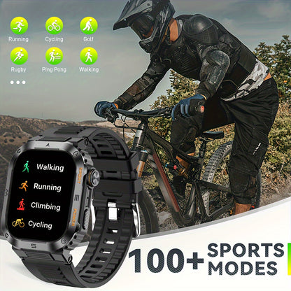 New Rugged Smart Watch Men's Wireless Call Waterproof Sports Fitness AI Voice Outdoor Smartwatch For Phone