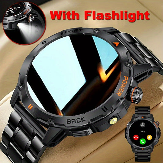 Coiusor Smartwatch for Men, Outdoor Adventure, Waterproof IP67, Step Counter, Wireless 5.0, Flashlight, Charging, Battery 400Mah, Polymer Lithium, Ideal Gift for Lifestyle Activities