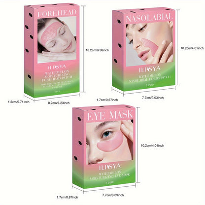 3 Boxes ILISYA Watermelon Paste Combination Set, Easy To Use, Rich In Collagen And Other Skin Care Ingredients, Moisturizing And Anti-wrinkle, Comprehensive Facial Care, Can Be Used As Christmas Gifts, Halloween Gifts, Birthday Gifts