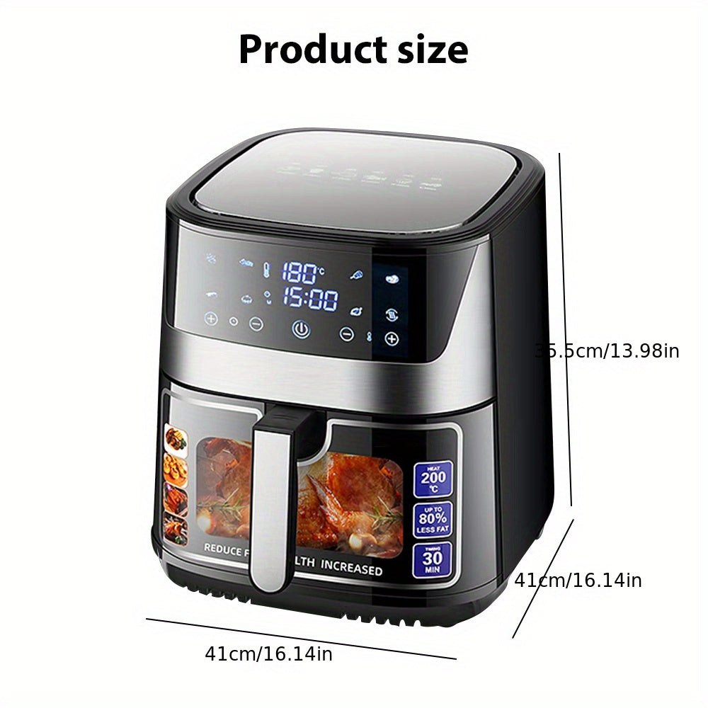 1500W/1700W Air Fryer Oven 8.8L/10.5L Capacity 60 Minute Timer 200°C Temperature Control Hot Air Circulation Oil-Free Healthy Cooking