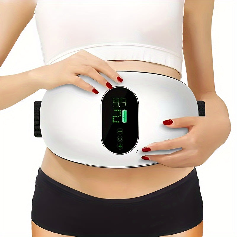 USB-Rechargeable Heated Massage Belt for Men & Women - Adjustable Vibrator, Waist Slimming & Belly Fat Burner, Portable Personal Care Device