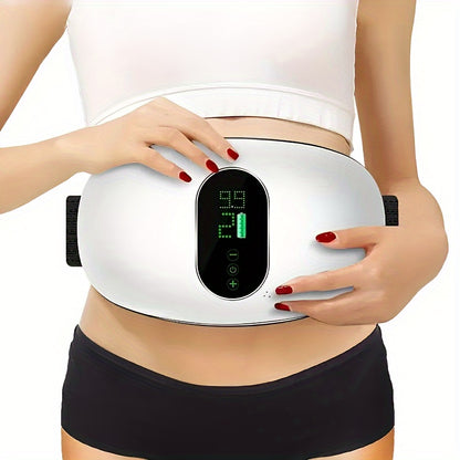 USB-Rechargeable Heated Massage Belt for Men & Women - Adjustable Vibrator, Waist Slimming & Belly Fat Burner, Portable Personal Care Device