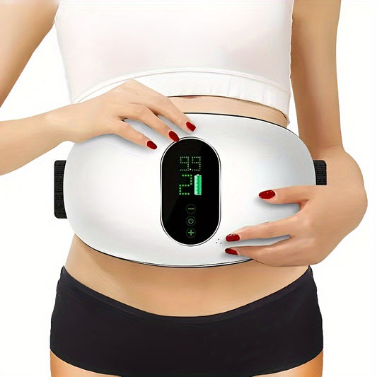 USB-Rechargeable Heated Massage Belt for Men & Women - Adjustable Vibrator, Waist Slimming & Belly Fat Burner, Portable Personal Care Device