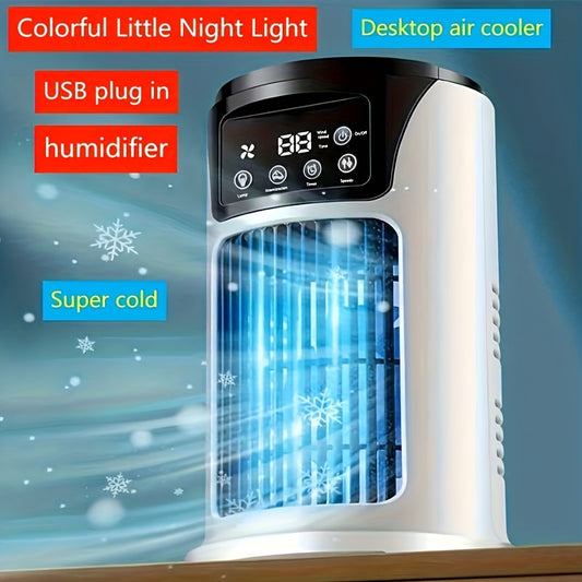 Vertical Portable Air Cooler With Cooling Mist Fan For Office Desktop, USB Fan