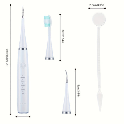 Teeth Cleaner Kit With Electric Toothbrush, Home Oral Care, Multiple Cleaning Modes, USB Rechargeable With Tool Accessories Christmas Gift