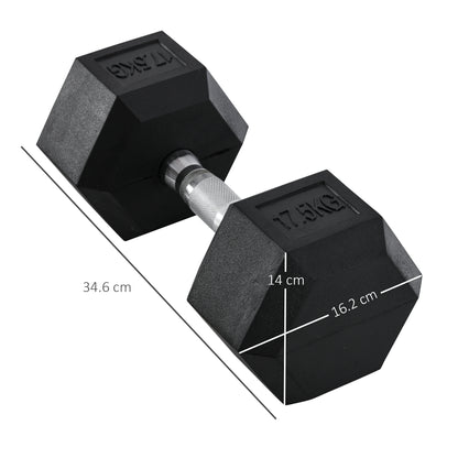 Single Rubber Hex Dumbbell Portable Hand Weights Dumbbell Home Gym Workout Fitness Hand Dumbbell