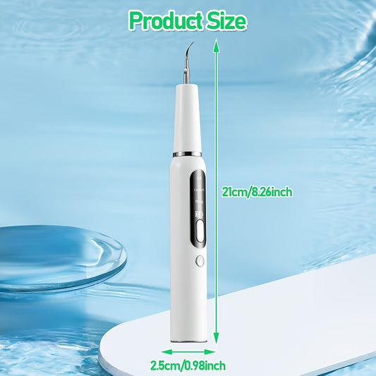 New Tooth Cleaning Device for Removing Dental Plaque - With LED Light - Dental Stone Remover, Dental Plaque Cleaning Tool - 2 Replaceable Heads/Endoscope/Tweezers - Rechargeable Dental Plaque Removal Set - Thoughtful Health Gift