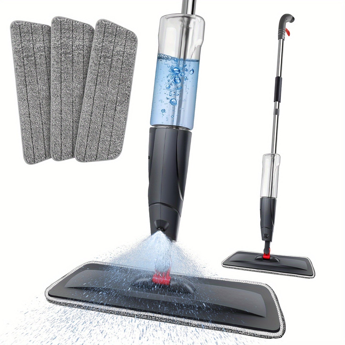 Floor Mop With Spray Function Spray Mop With 3 Mop Pads, 360 Degree Rotating Mop With 700ML Water Tank, For Quick Cleaning Hardwood, Marble, Laminate, Tiles