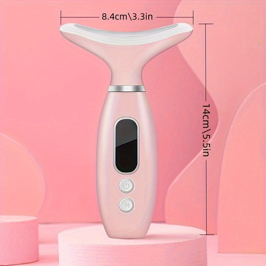 Neck And Facial Massager - Portable USB Rechargeable Beauty Device For Skin Care