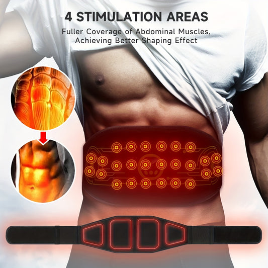 ABS Trainer Muscle Stimulator, EMS Muscle Stimulator, ABS Toning Belt, Abdominal Trainer For Men And Women, Non-Replacing Pad, 4 Stimulation Areas, 6 Training Modes, Hard-free Homeful Exercise (Green)