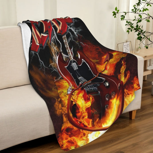 Modern Future-Themed Flannel Throw Blanket - All-Season Comfort, Machine Washable & Stain Resistant, Perfect for Couch, Bed, Home & Travel - Ideal Birthday or Holiday Gift