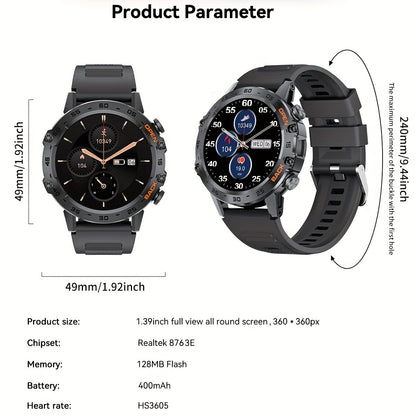 LIGE Fashion Smart Watch Wireless Call Message Notification 1.39 Inch Screen Alarm Clock Multiple Sports Modes 30M Weather Forecast Music AI Voice Assistant Watch For Women Men