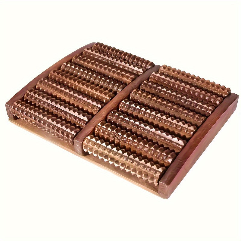 Wooden Foot Acupressure Roller, No-Power Required, Personal Care Bath Tool, Body Fat Massage for Feet, Ideal Mother's Day Gift for Mom & Dad