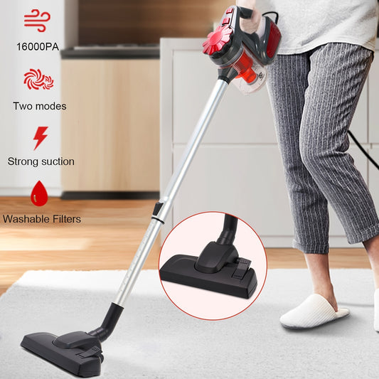 SUPERLEX Lightweight Vacuum Cleaner, 600W Powerful Large Container Hoover 4-in-1Multifunction Handheld Bagless Vacuum With HEPA Filter, 5 Meter Power Cord, ForCarpet Hardwood Floor Pet Hair