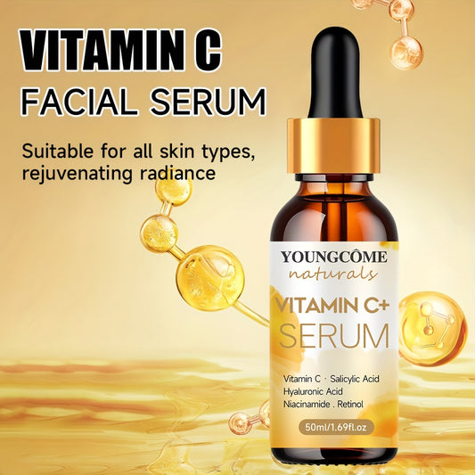 [Hot Selling] Vitamin C & Retinol Facial Serum - Hydrating Essence with Hyaluronic Acid, Aloe Vera & Collagen for All Skin Types, 30ml/50ml