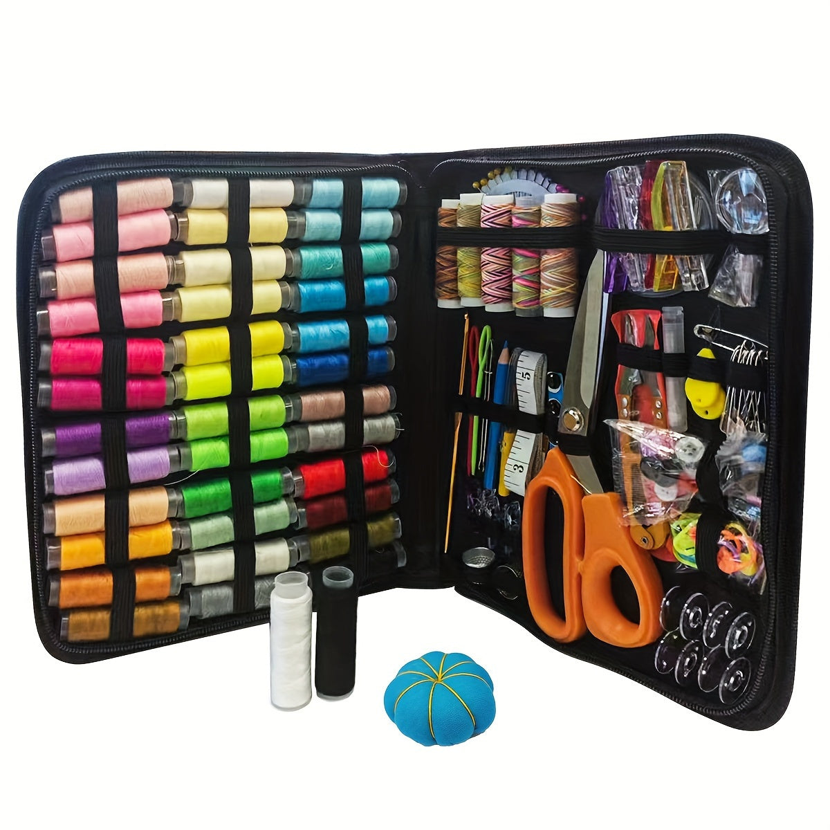 201pcs Deluxe Sewing Kit with Storage Case - Complete Needlework and Knitting Supplies Set for Home Repairs