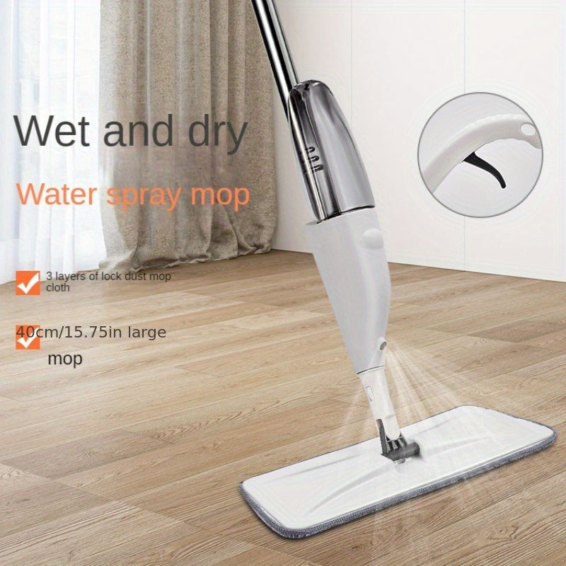 2-in-1 Spray Mop with Reusable Pads - Perfect for Wet/Dry Cleaning & Floor Disinfection, Ideal for Kitchen, Bedroom, Living Room