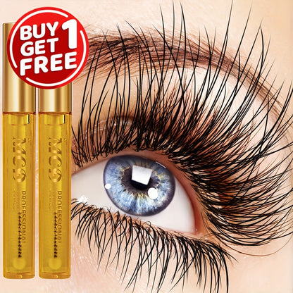 Buy 1 Get 1 Free: Nourishing Eyelash & Brow Serum - Natural Ingredients for Fuller, Healthier Lashes & Brows + Volumizing & Curling Gel Mascara Cream