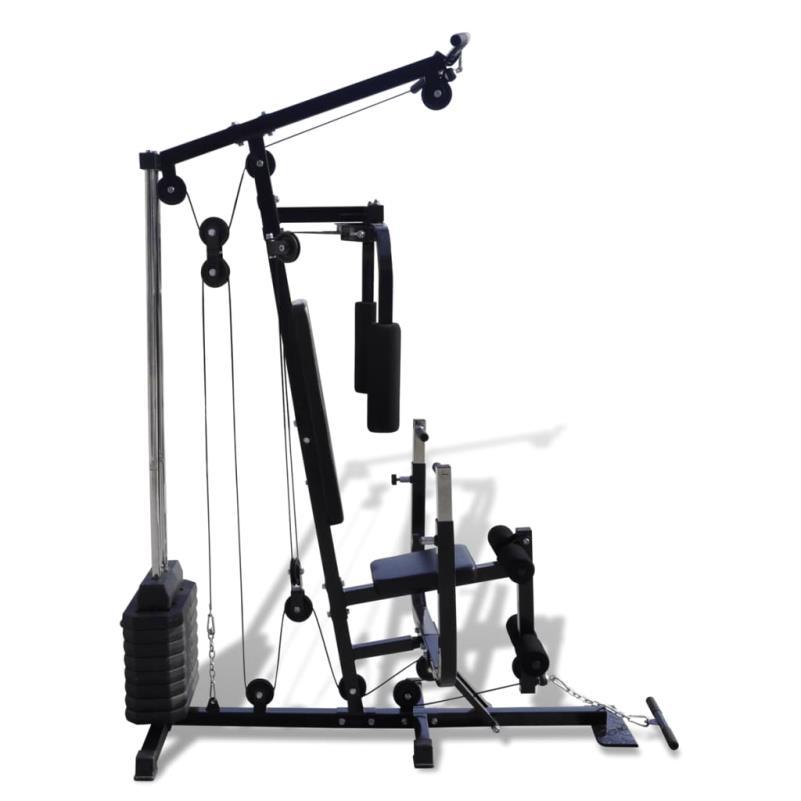 Iron Multi Gym Total Body Exercise Machine, Adult Strength Training and Resistance Workout Equipment, with 4-Bar Linkage System, for Home Fitness, Uncharged, No Battery Required