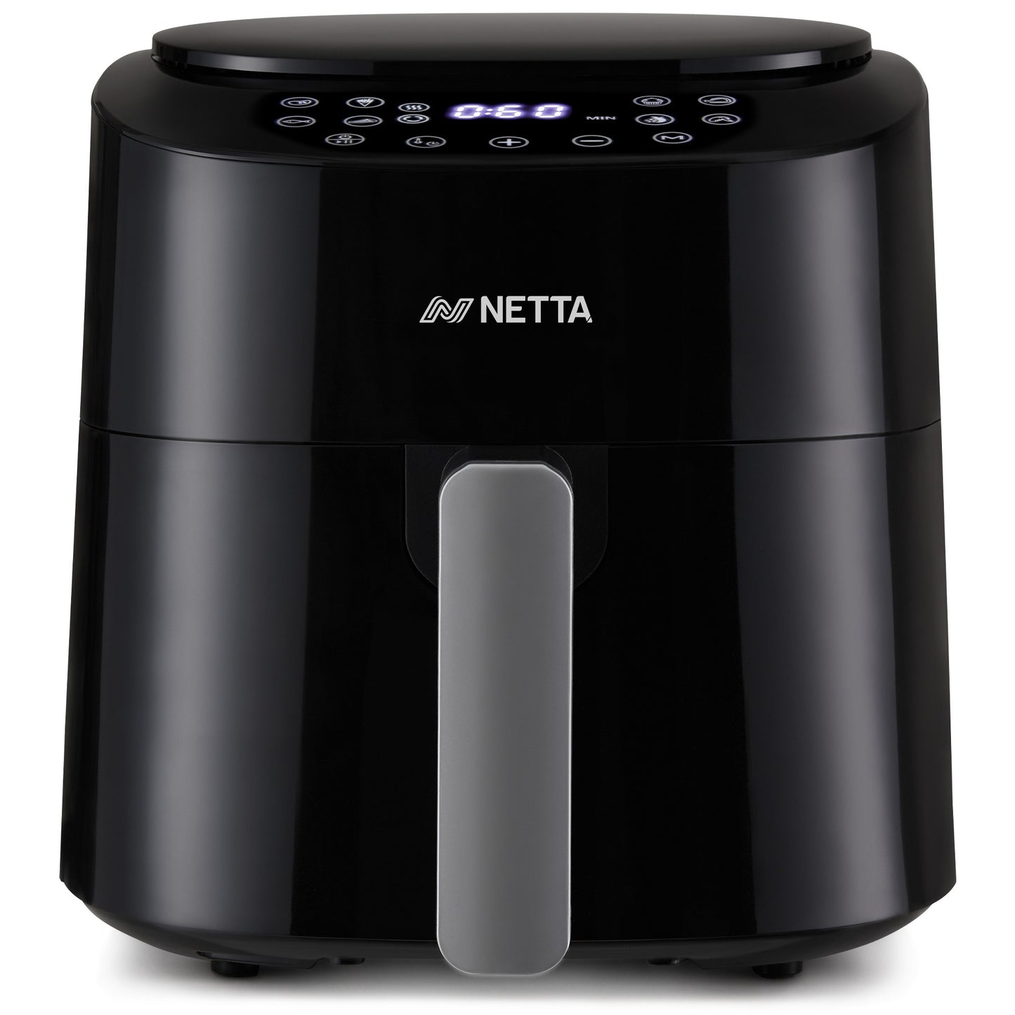 NETTA Digital Air Fryer Digital Screen, Adjustable Temperature and Timer, Drawer and Detachable Non-Stick Frying Tray - Healthier Oil-Free Cooking at Home