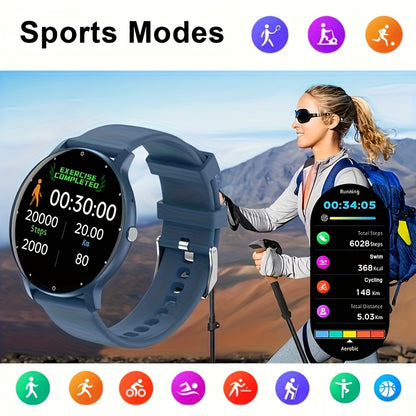 Smart Watch With 1.39 Smartwatch And 100+ Exercise Sports Modes, Weather, Music Controls, Voice Assistant Fitness All-day Body Monitoring Watches With Gift For Men And Women