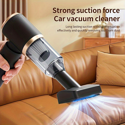 Powerful Cordless Handheld Vacuum Cleaner - Rechargeable, Lightweight, and Portable with LED Light for Efficient Cleaning of Cars, Homes, Offices, and More - Includes Accessories Kit and USB Charging Cable