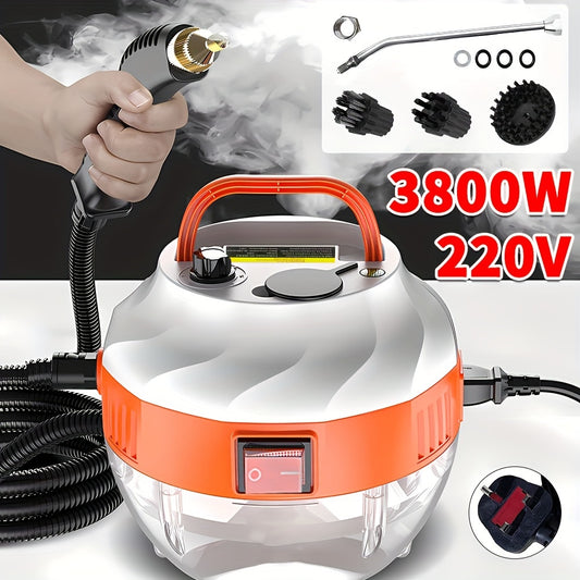 Umelee Handheld Steam Cleaner 3800W, High Pressure Steam Cleaner With 3 Brush Heads & Extension Rod, Portable Steam Cleaner, Sofa Cleaner For House Car Use