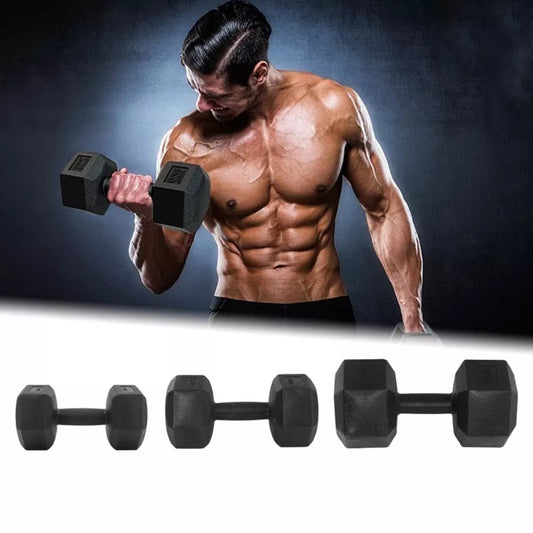 2x 5kg Dumbbells Set Hexagon Dumbbell Home Exercise Workout Wight in