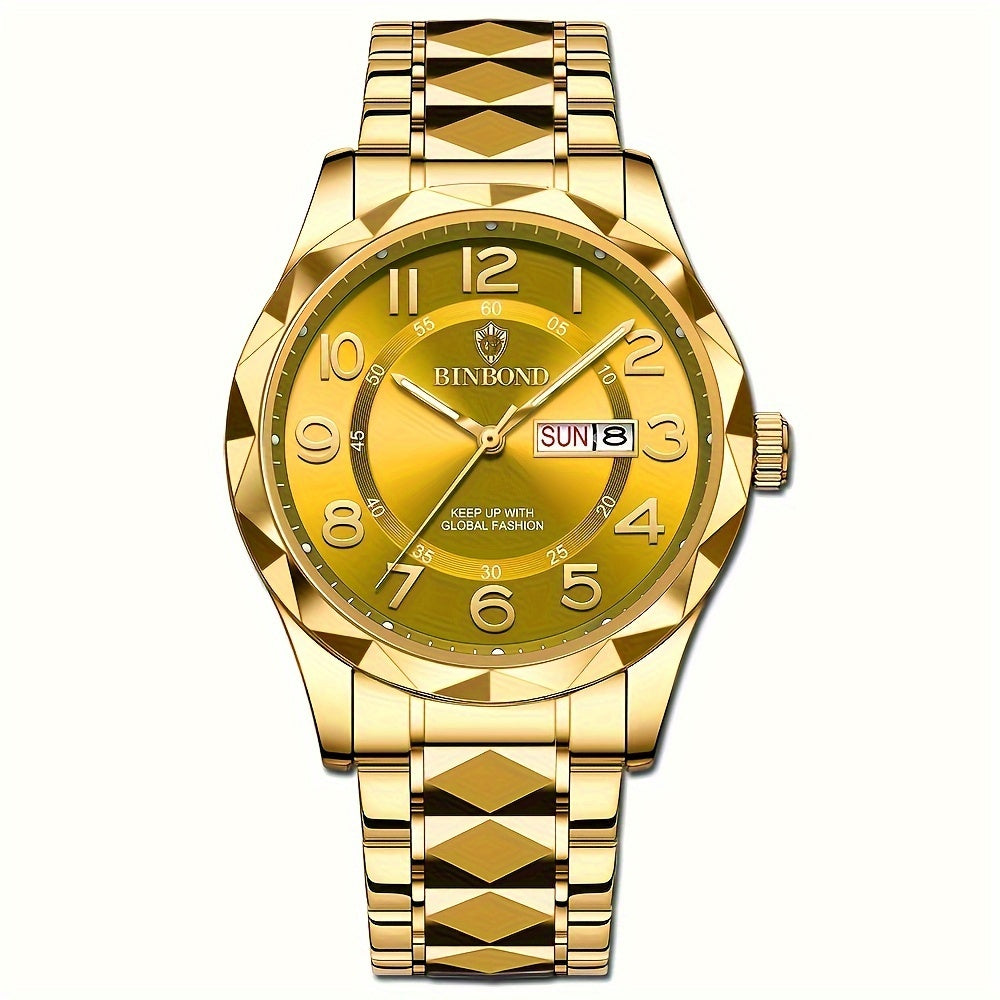 Fashion Waterproof Luminous Big Dial Quartz Watch For Men