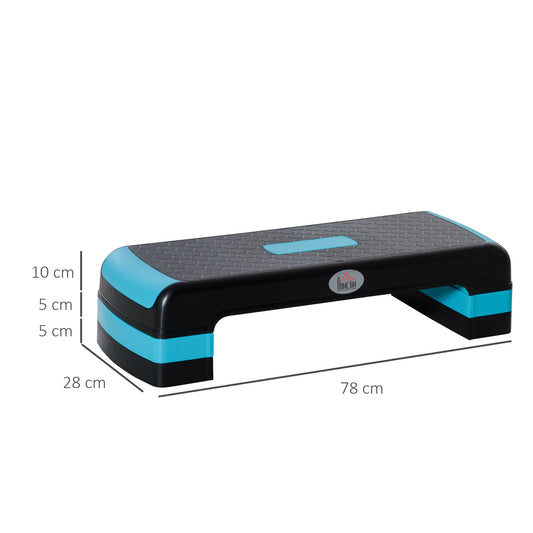 Aerobic Step, 10cm, 15cm & 20cm Height Adjustable Steppers for Exercise Workout, Nonslip Step Board Great for Home & Office