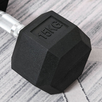 Single Rubber Hex Dumbbell Portable Hand Weights Dumbbell Home Gym Workout Fitness Hand Dumbbell