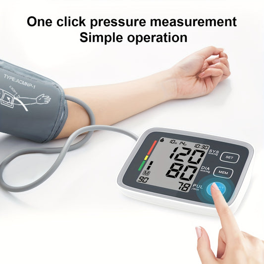 Blood Pressure Monitors For Home Use, BP Cuff Automatic Upper Arm Cuff Digital Blood Pressure Machine With 22.1-43.18cm Blood Pressure Cuff (No Battery )