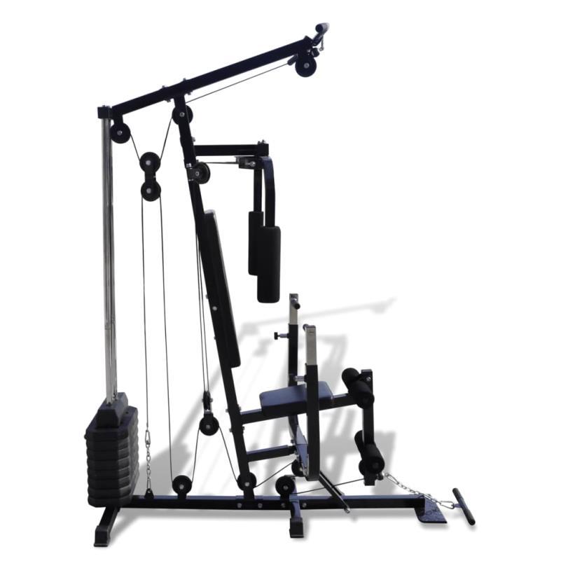 Ultimate Home Gym System: Adjustable Weight Plates & Strength Training Machine for Full Body Workouts - Ideal for All Fitness Levels, Iron Construction