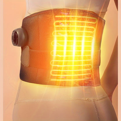 1pc Portable Heat Massage Waist Brace - Electric Lumbar Heating Belt with Multi-gear Adjustment for Waist Support and Relaxation for Men and Women