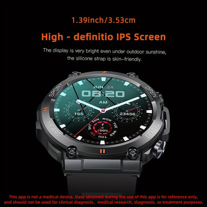 1.39inch Screen 400mAh SENBONO Round Smart Watch Wireless Dial Answer Call Activity Fitness Watch for IPhone/Android Men Women Outdoor Sports